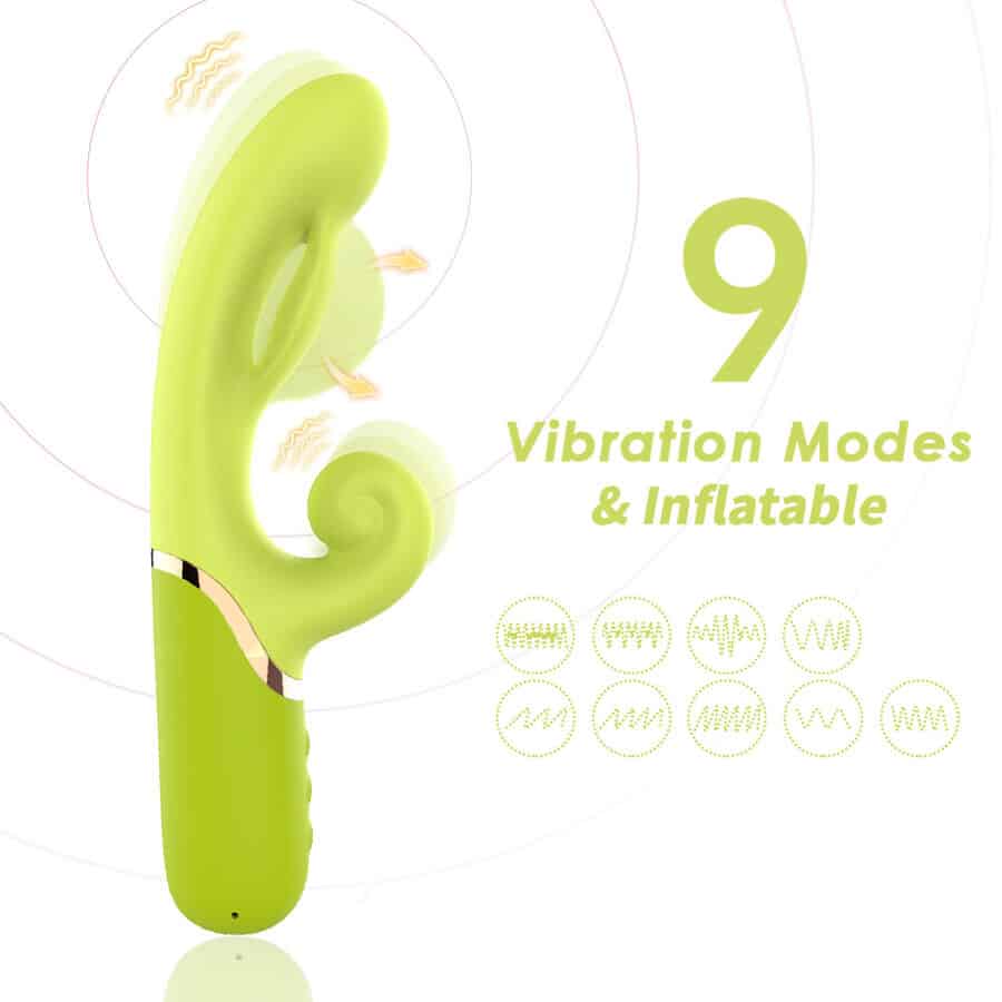 ARMONY - VIBRADOR ESTIMULADOR PUNTO A INFLABLE VERDE - Imagen 3