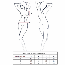 PASSION - RESILQUE SET SUJETADOR + TANGA BLANCO S/M - piKanteo | Despierta tu lado más piKante
