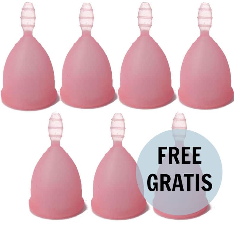 NINA KIKÍ - COPA MENSTRUAL TALLA L ROSA 6 + 1 GRATIS - Imagen 4