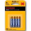 KODAK - MAX SUPER PILA ALCALINA AAA LR03 BLISTER*4 - piKanteo | Despierta tu lado más piKante