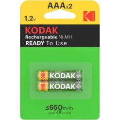 Comprar KODAK - PILA RECARGABLE HR03 AAA 650mAh BLISTER*2 al mejor precio - Envíos Discretos