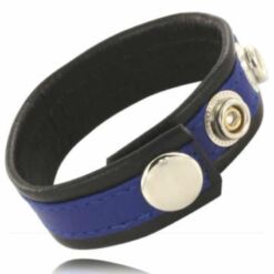 Comprar LEATHER BODY - CORREA DE CUERO AJUSTABLE PARA PENE AZUL-NEGRA al mejor precio - Envíos Discretos