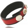 Comprar LEATHER BODY - CORREA DE CUERO AJUSTABLE PARA PENE ROJA- NEGRA al mejor precio - Envíos Discretos