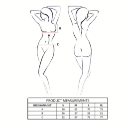 Comprar PASSION - BELISSANA SET SUJETADOR + TANGA AZUL S/M al mejor precio - Envíos Discretos