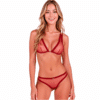 Comprar PASSION - BELISSANA SET SUJETADOR + TANGA BURDEOS S/M al mejor precio - Envíos Discretos
