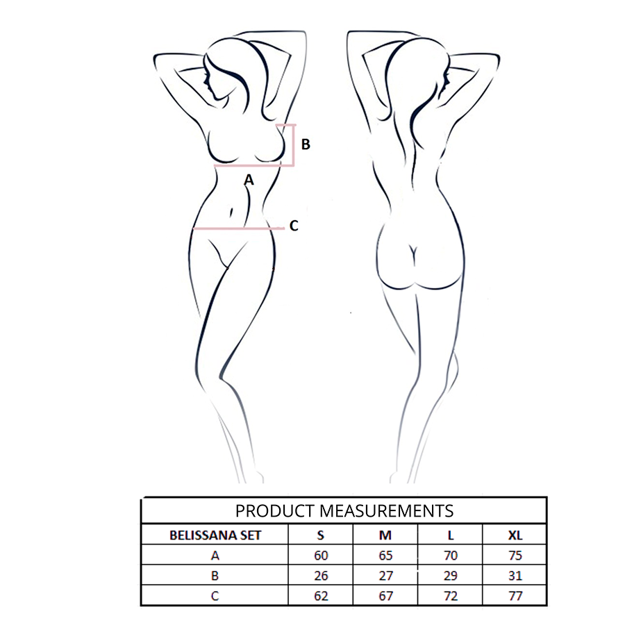 PASSION - BELISSANA SET SUJETADOR + TANGA NEGRO S/M - piKanteo | Despierta tu lado más piKante Comprar PASSION - BELISSANA SET SUJETADOR + TANGA NEGRO S/M al mejor precio - Envíos Discretos