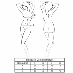 Comprar PASSION - RESILQUE SET SUJETADOR + TANGA NEGRO S/M al mejor precio - Envíos Discretos