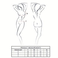 Comprar PASSION - TIVOLEA SET SUJETADOR + TANGA NEGRO S/M al mejor precio - Envíos Discretos