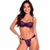 Comprar PASSION - TIVOLEA SET SUJETADOR + TANGA VIOLETA S/M al mejor precio - Envíos Discretos
