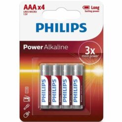 Comprar PHILIPS - POWER ALKALINE PILA AAA LR03 BLISTER*4 al mejor precio - Envíos Discretos