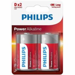 Comprar PHILIPS - POWER ALKALINE PILA D LR20 BLISTER*2 al mejor precio - Envíos Discretos