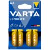 Comprar VARTA - LONGLIFE PILA ALCALINA AA LR6 BLISTER*4 al mejor precio - Envíos Discretos