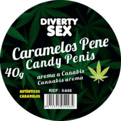 Comprar DIABLO GOLOSO - 20 CARAMELOS PENE AROMA CANNABIS al mejor precio - Envíos Discretos