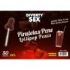 DIABLO GOLOSO - 50 PIRULETAS PENE RON COLA 10% ALCOHOL - piKanteo | Despierta tu lado más piKante Comprar DIABLO GOLOSO - 50 PIRULETAS PENE RON COLA 10% ALCOHOL al mejor precio - Envíos Discretos