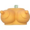 Comprar DIABLO PICANTE - HUCHA FORMA DE TETAS TONO DORADO al mejor precio - Envíos Discretos