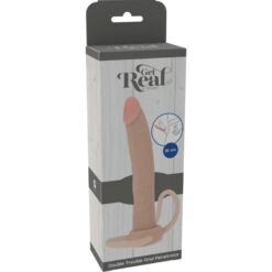 Comprar GET REAL - DOUBLE TROUBLE PENETRADOR ANAL SILICONA 16 CM al mejor precio - Envíos Discretos