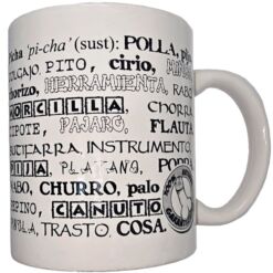 DIABLO PICANTE - TAZA BLANCA DE SINÓNIMOS PENE 370 ML