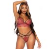 LEG AVENUE - 81623 SET SUJETADOR + TANGA BURDEOS TALLA S - piKanteo | Despierta tu lado más piKante
