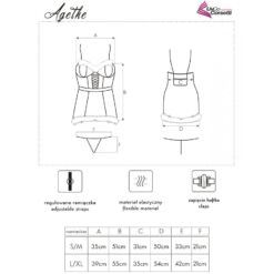 Comprar LIVCO CORSETTI FASHION - AGETHE LC 90607 CAMISA + TANGA + GORRO NAVIDEÑO L/XL al mejor precio - Envíos Discretos