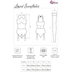 Comprar LIVCO CORSETTI FASHION - LIMPID SNOWFLAKES LC 90604 BODY + MEDIAS + DIADEMA NAVIDEÑA S/M al mejor precio - Envíos Discretos