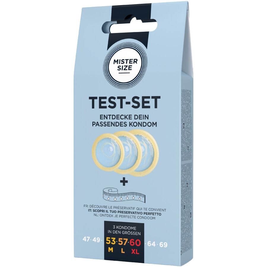 MISTER SIZE - TEST SET 3 PRESERVATIVOS DIFERENTES TALLAS + CINTA MÉTRICA - piKanteo | Despierta tu lado más piKante Comprar MISTER SIZE - TEST SET 3 PRESERVATIVOS DIFERENTES TALLAS + CINTA MÉTRICA al mejor precio - Envíos Discretos