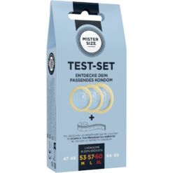 Comprar MISTER SIZE - TEST SET 3 PRESERVATIVOS DIFERENTES TALLAS + CINTA MÉTRICA al mejor precio - Envíos Discretos