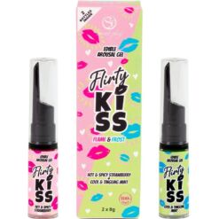 Comprar SECRETPLAY - FLIRTY KISS GELES CON EFECTOS SEXO ORAL FRESA & MENTA 2 x 8 GR al mejor precio - Envíos Discretos
