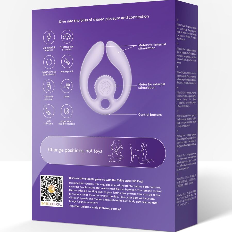 SNAIL VIBE - GIZI DÚO ESTIMULADOR DE PAREJAS CONTROL REMOTO LILA - piKanteo | Despierta tu lado más piKante Comprar SNAIL VIBE - GIZI DÚO ESTIMULADOR DE PAREJAS CONTROL REMOTO LILA al mejor precio - Envíos Discretos